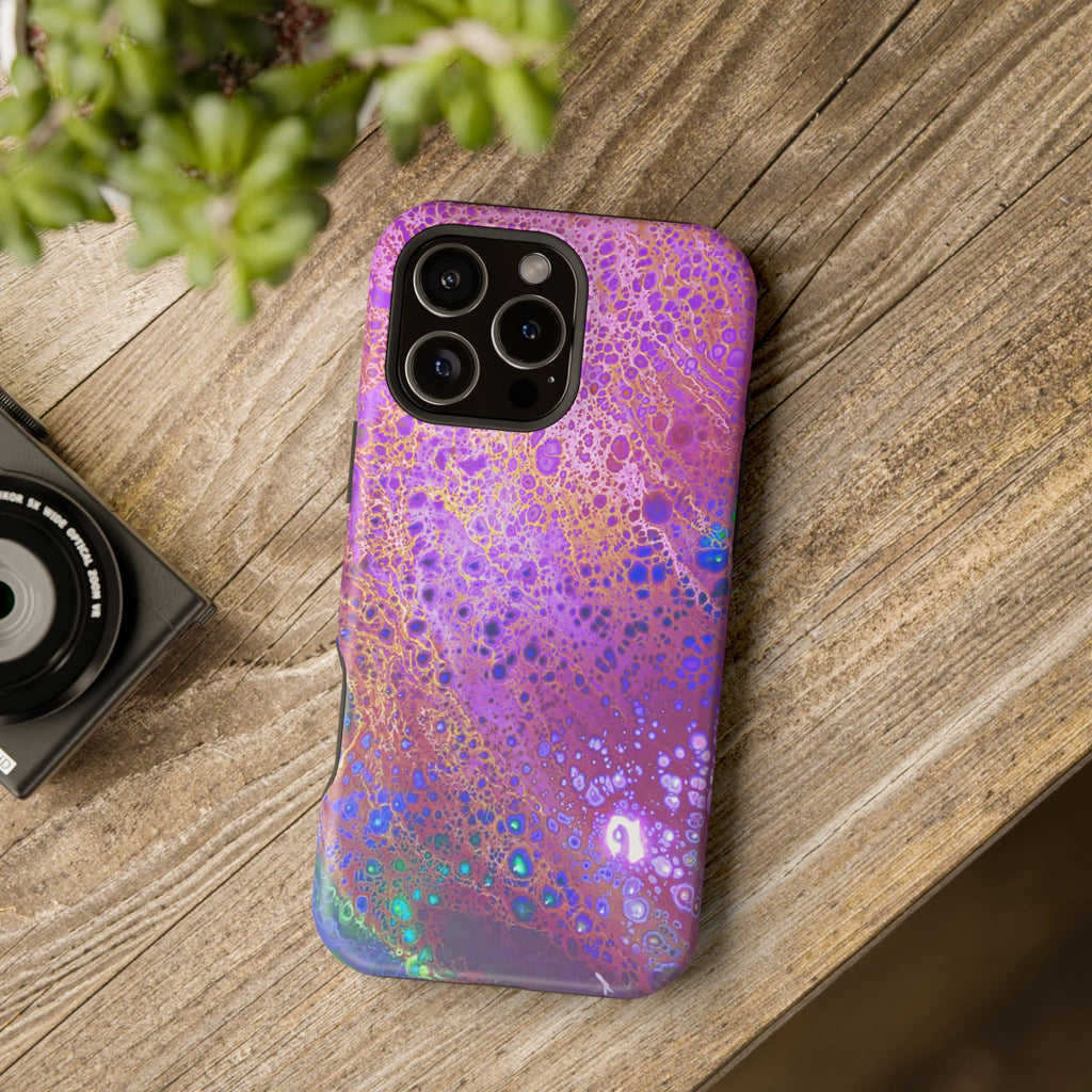 Cosmic Pulse MagSafe iPhone Case – Abstract Art Design, Shockproof for iPhone 14–17 Pro & Pro Max