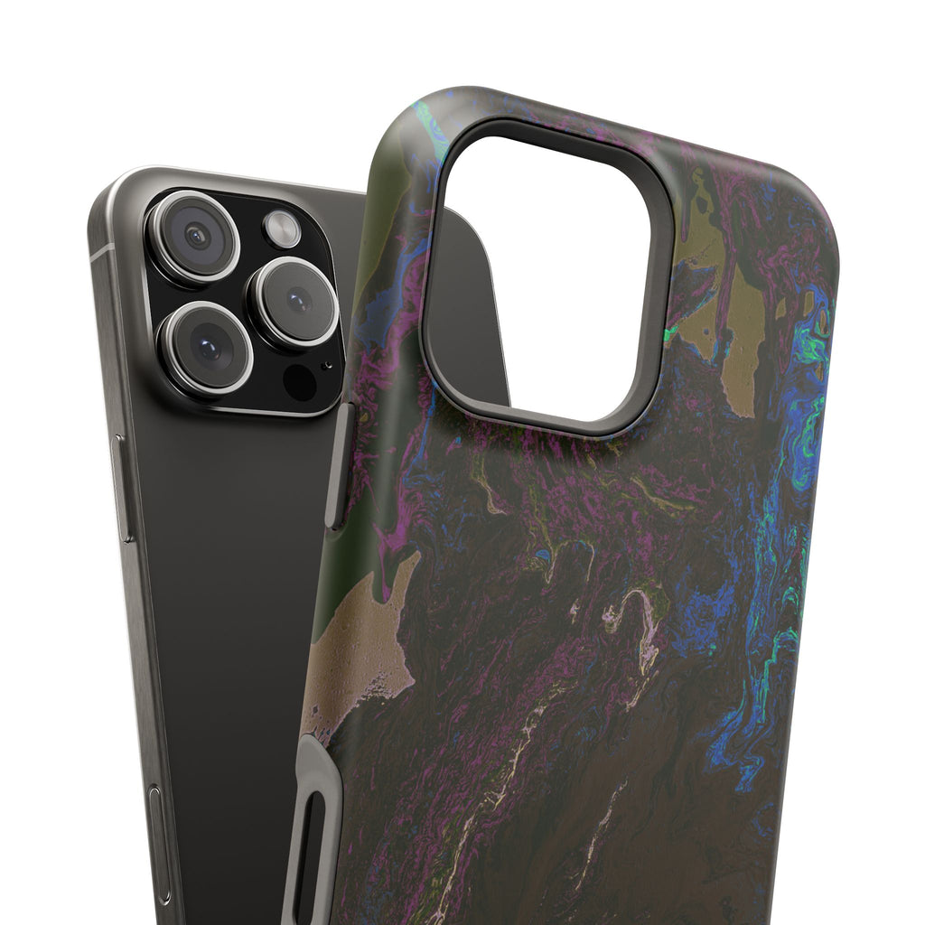 Shadow Collapse X MagSafe iPhone Case – Abstract Art Design, Shockproof for iPhone 14–17 Pro & Pro Max