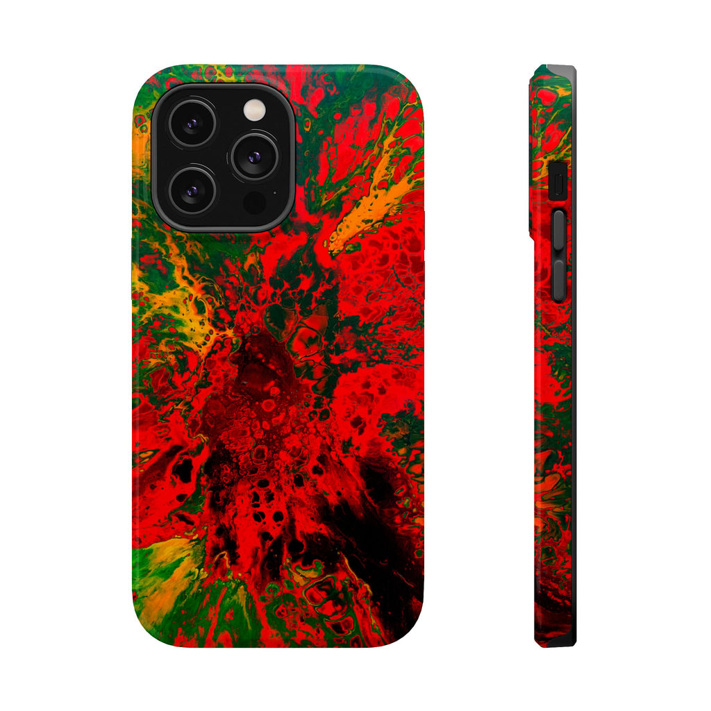 Core Meltdown MagSafe iPhone Case – Abstract Art Design, Shockproof for iPhone 14–17 Pro & Pro Max