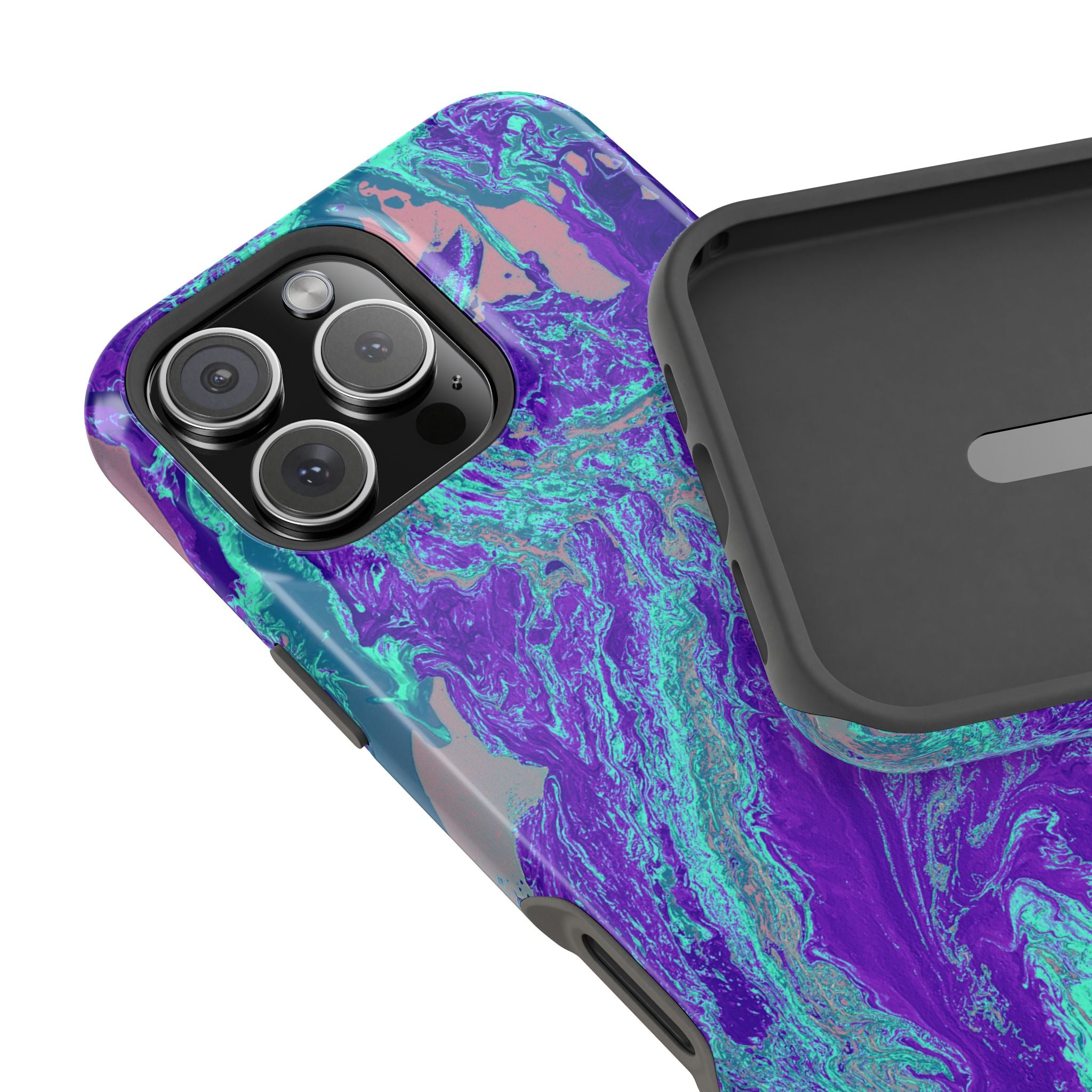Polar Collapse X MagSafe iPhone Case – Abstract Art Design, Shockproof for iPhone 14–17 Pro & Pro Max