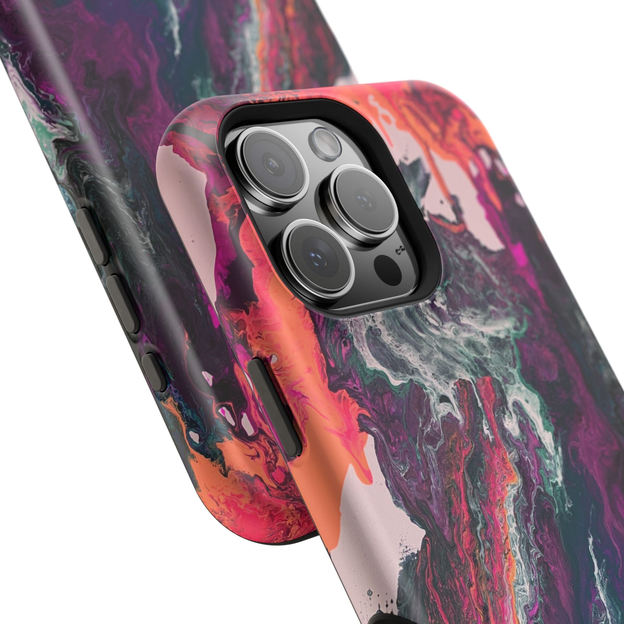 Colorwave Distortion X MagSafe iPhone Case – Abstract Art Design, Shockproof for iPhone 14–17 Pro & Pro Max