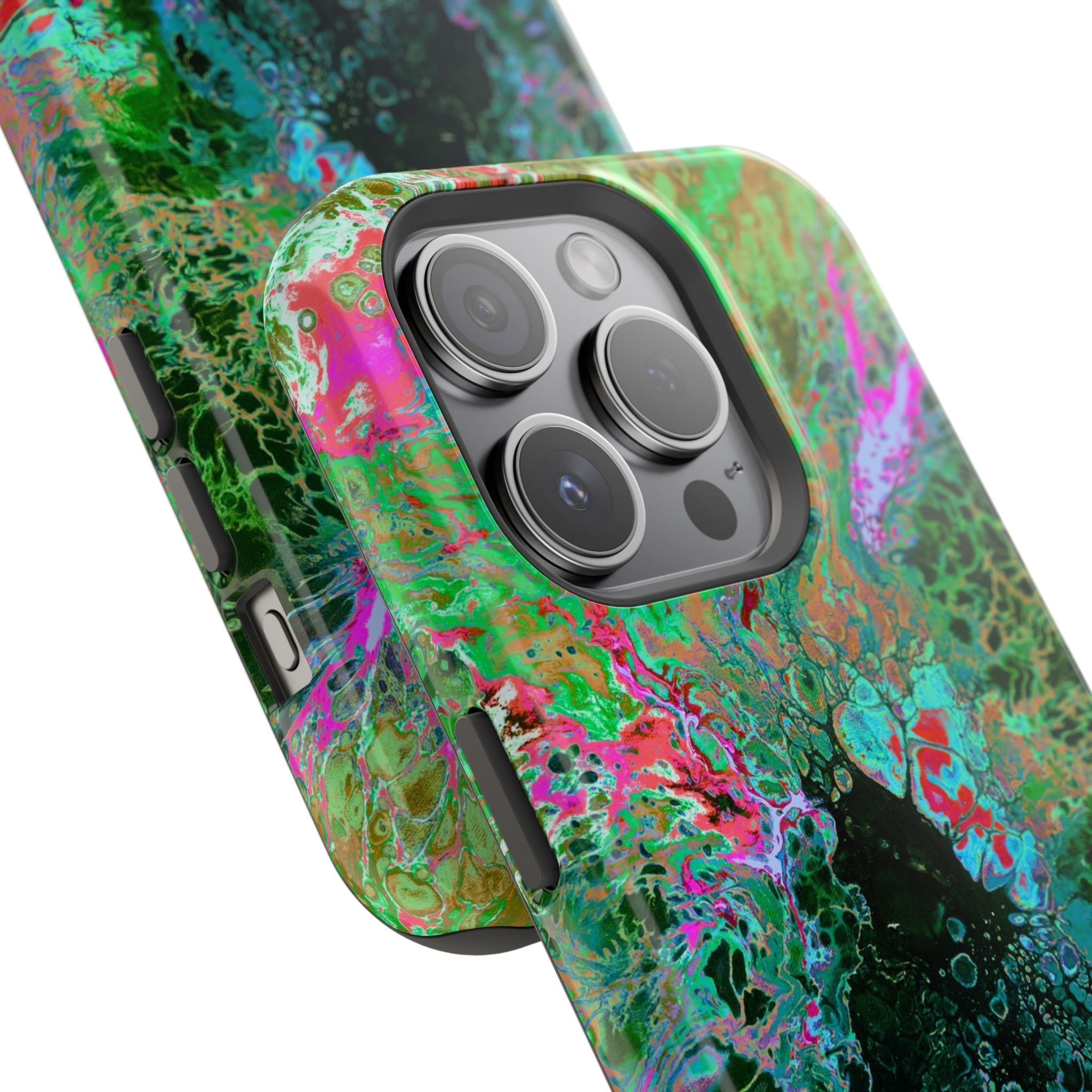 Spectrum MagSafe iPhone Case – Abstract Art Design, Shockproof for iPhone 14–17 Pro & Pro Max