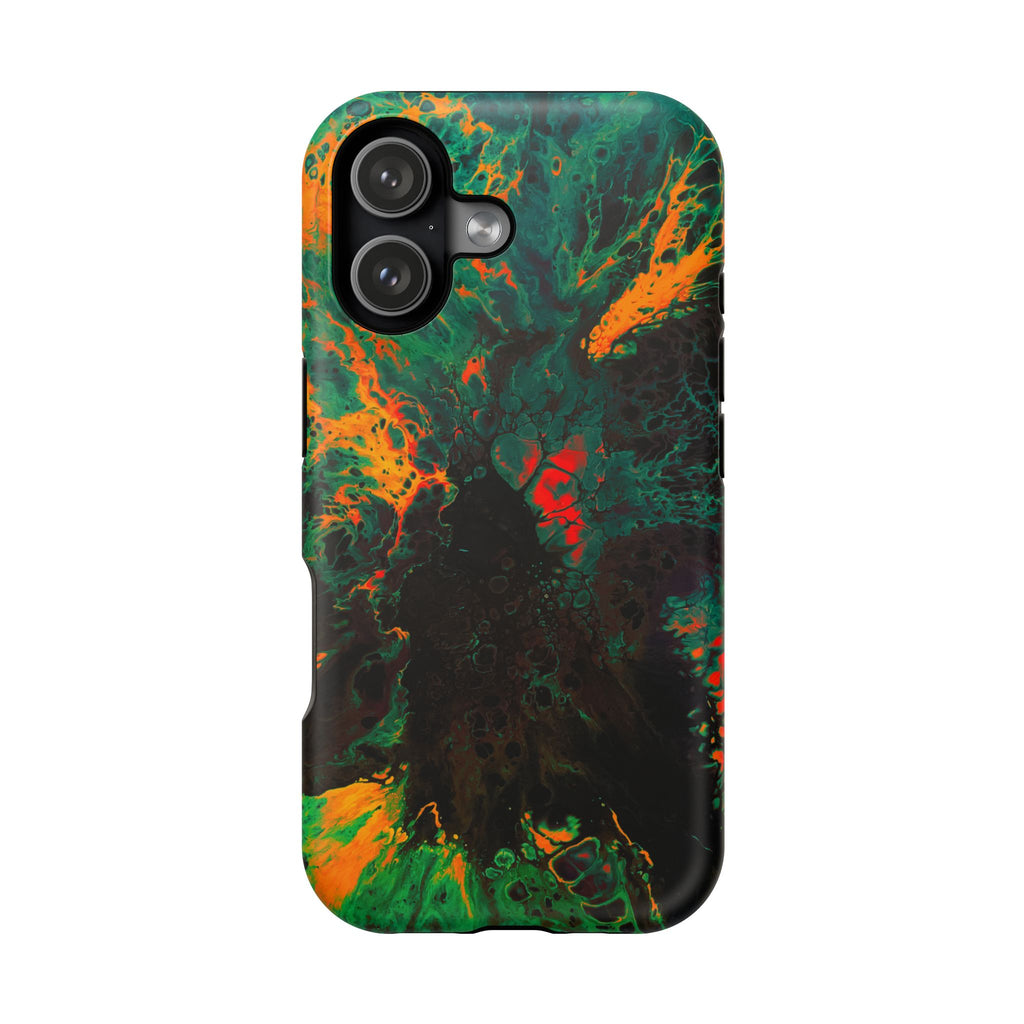 Infernal Jungle MagSafe iPhone Case – Abstract Art Design, Shockproof for iPhone 14–17 Pro & Pro Max