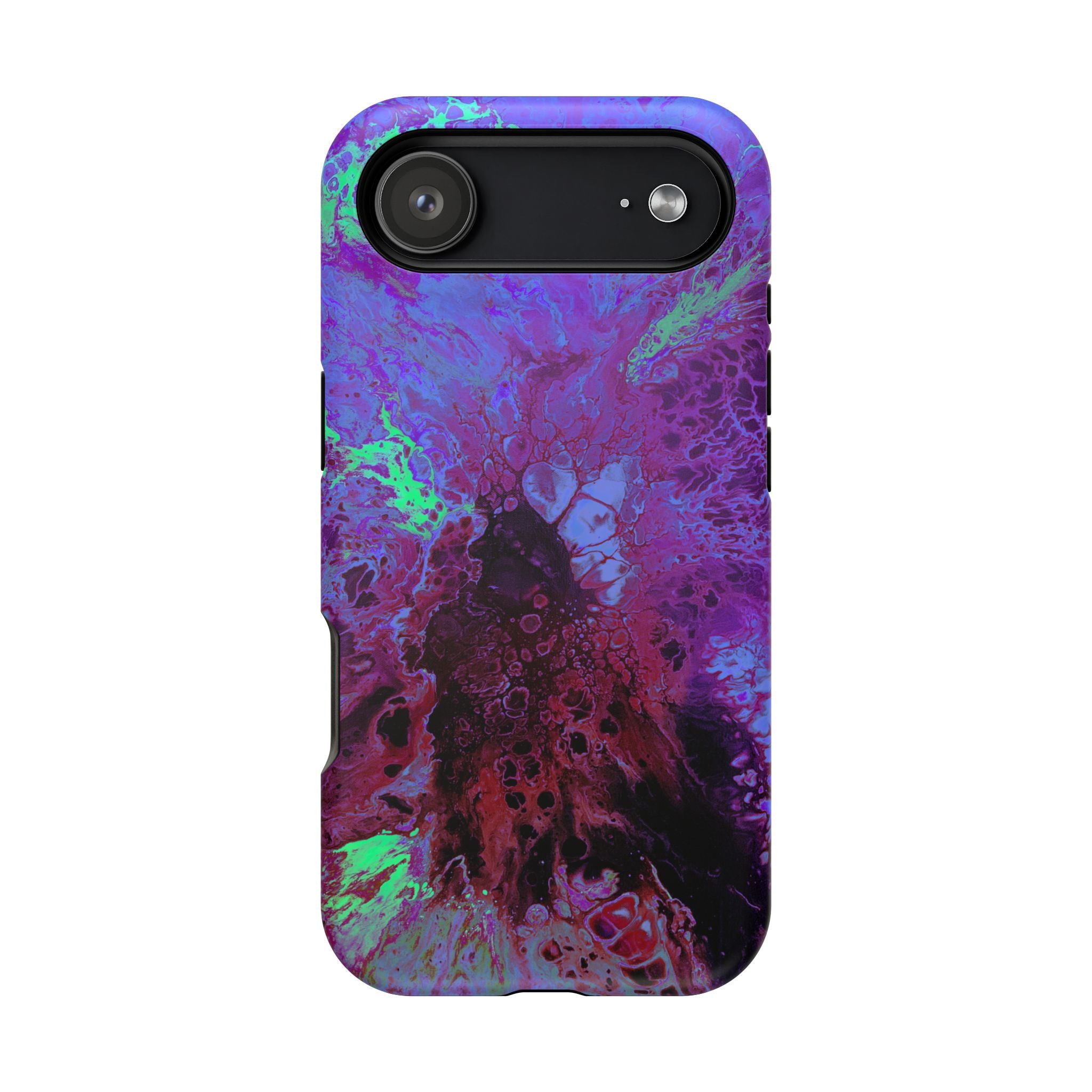 Mystic Reactor MagSafe iPhone Case – Abstract Art Design, Shockproof for iPhone 14–17 Pro & Pro Max