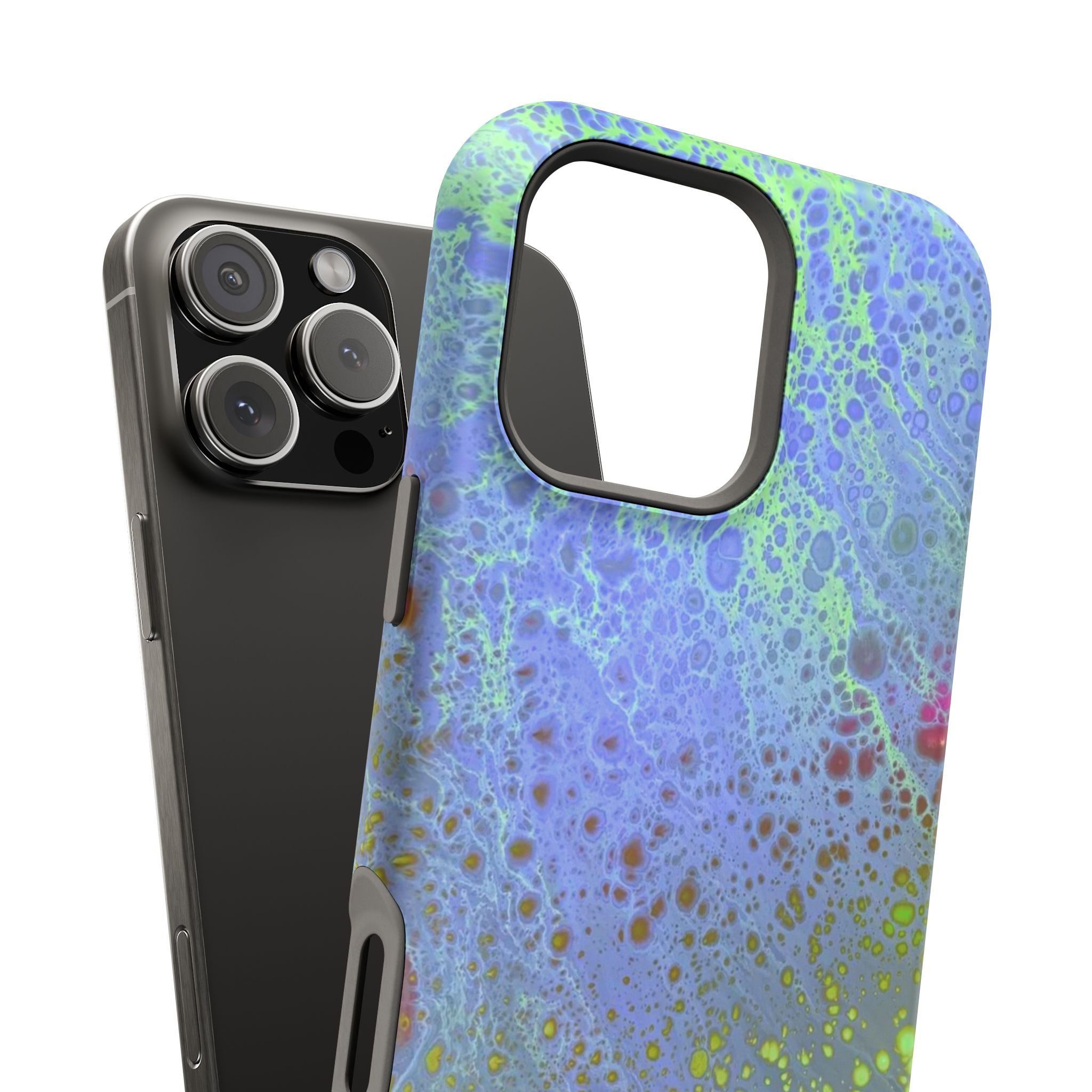Arctic Pulse MagSafe iPhone Case – Abstract Art Design, Shockproof for iPhone 14–17 Pro & Pro Max