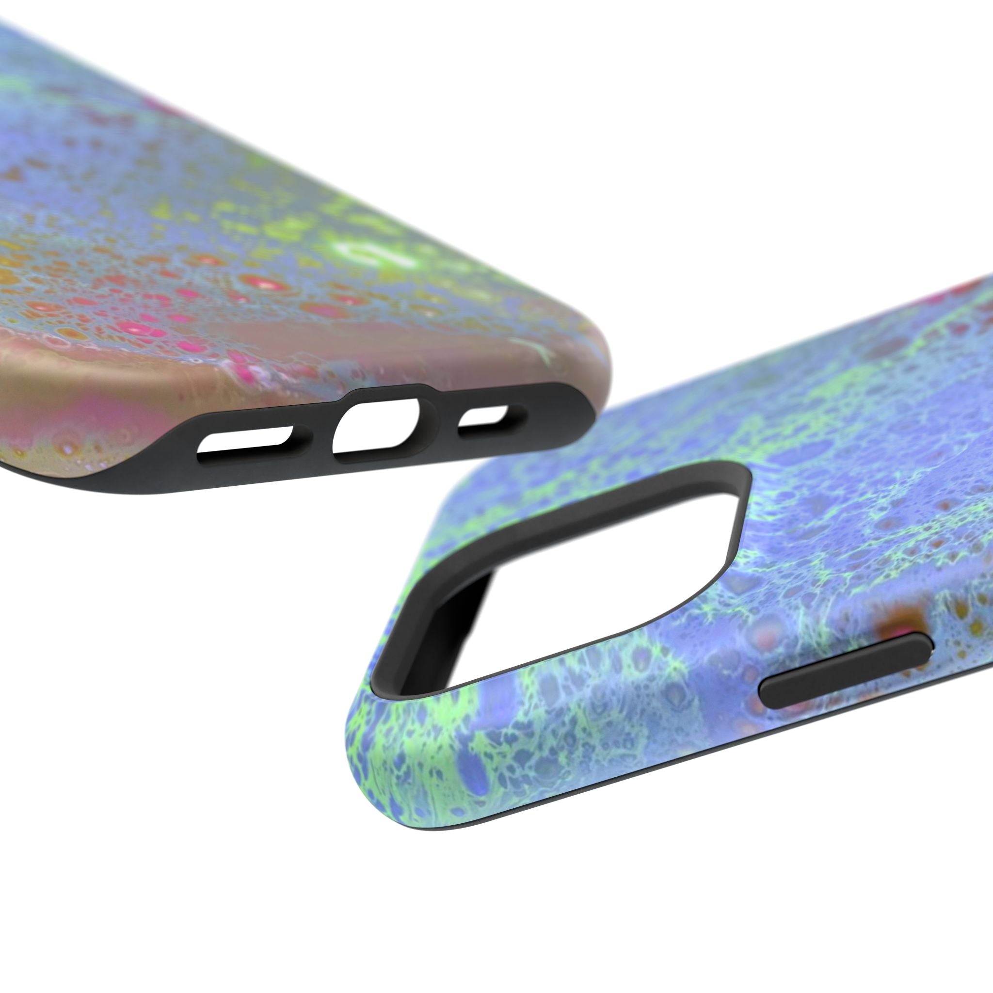 Arctic Pulse MagSafe iPhone Case – Abstract Art Design, Shockproof for iPhone 14–17 Pro & Pro Max