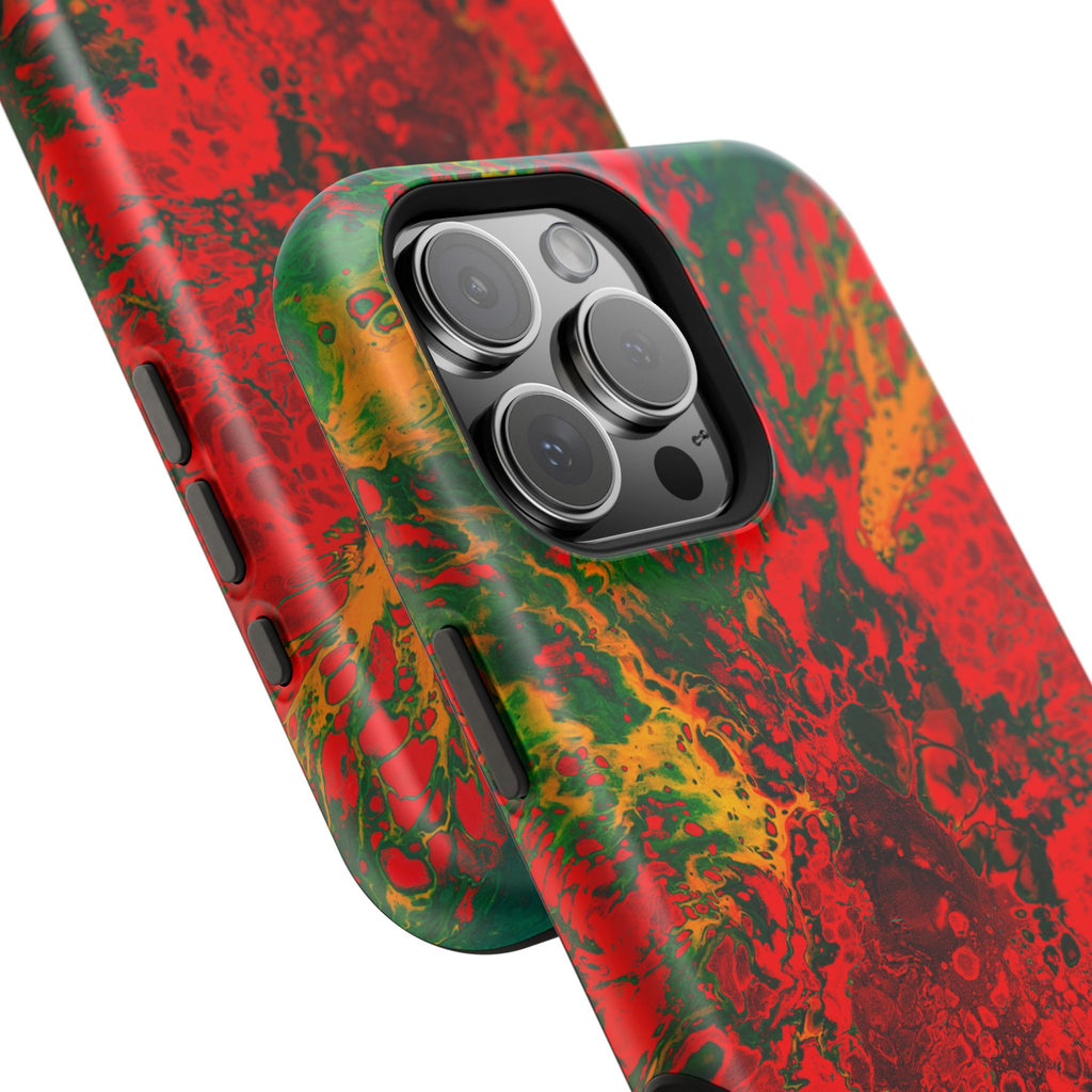 Core Meltdown MagSafe iPhone Case – Abstract Art Design, Shockproof for iPhone 14–17 Pro & Pro Max