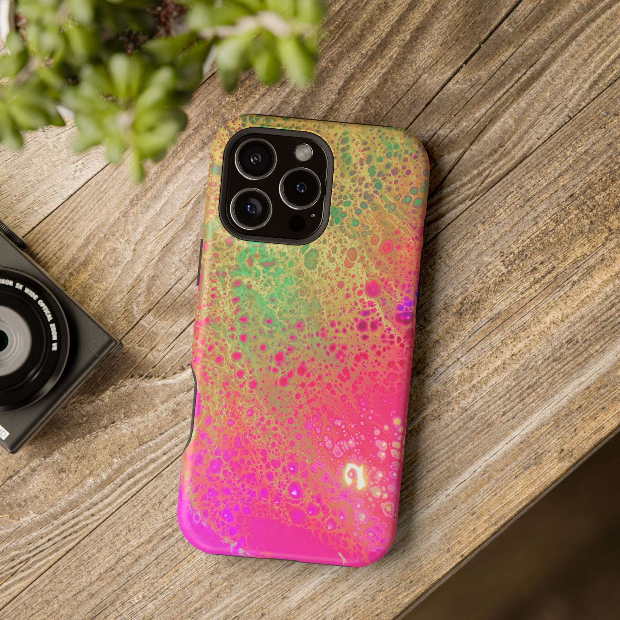 Plasma Petals MagSafe iPhone Case – Abstract Art Design, Shockproof for iPhone 14–17 Pro & Pro Max