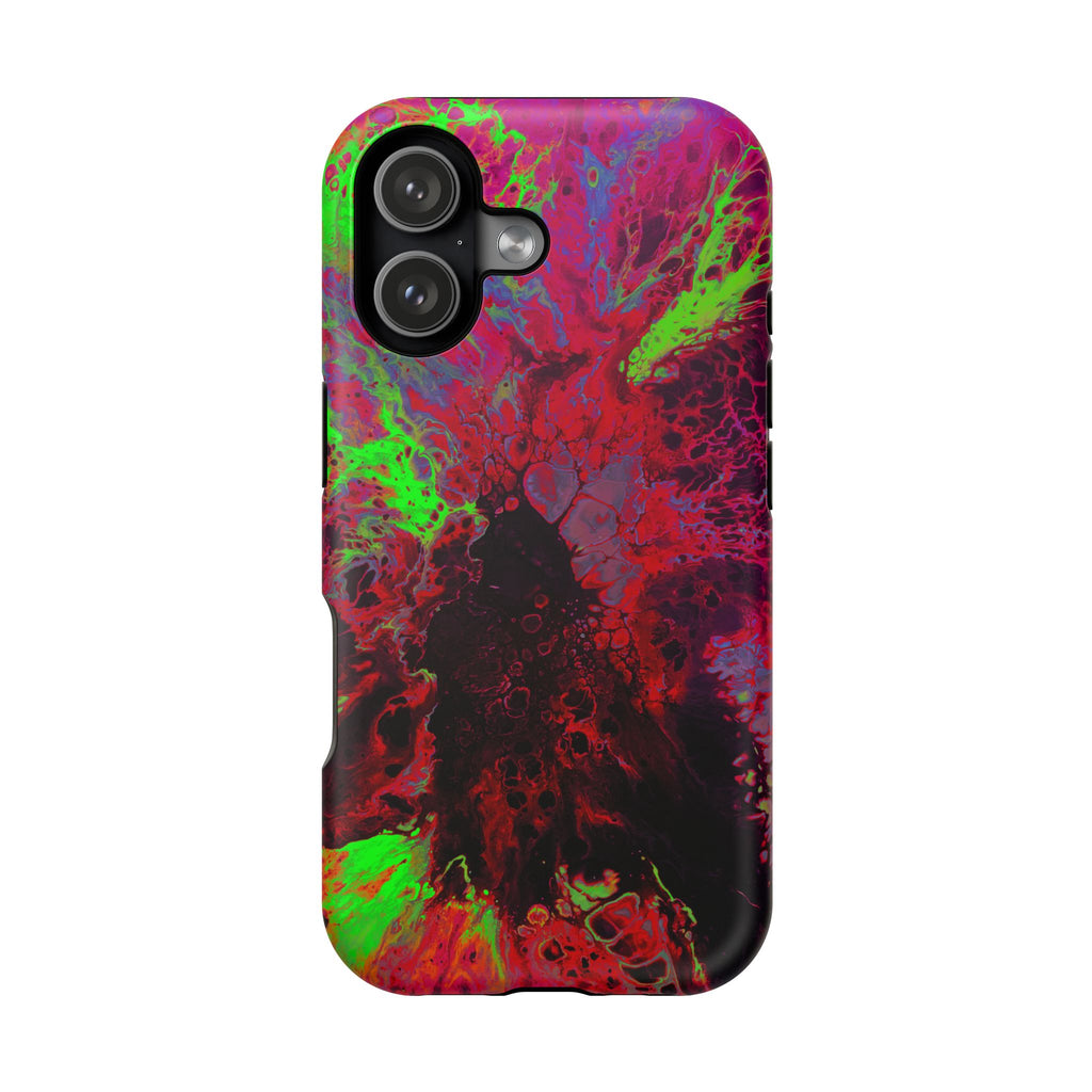Toxic Flux MagSafe iPhone Case – Abstract Art Design, Shockproof for iPhone 14–17 Pro & Pro Max