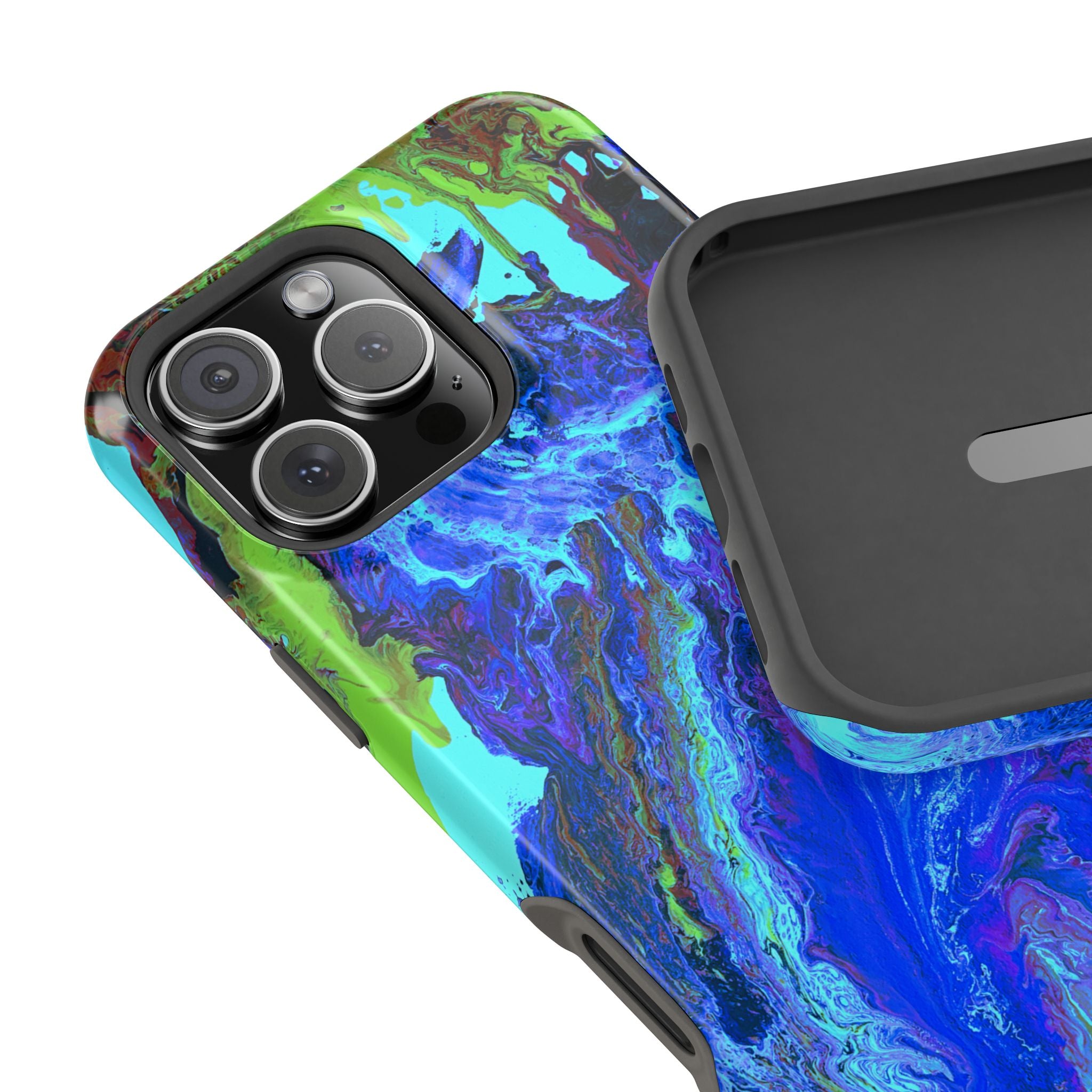 Glacial Core X MagSafe iPhone Case – Abstract Art Design, Shockproof for iPhone 14–17 Pro & Pro Max