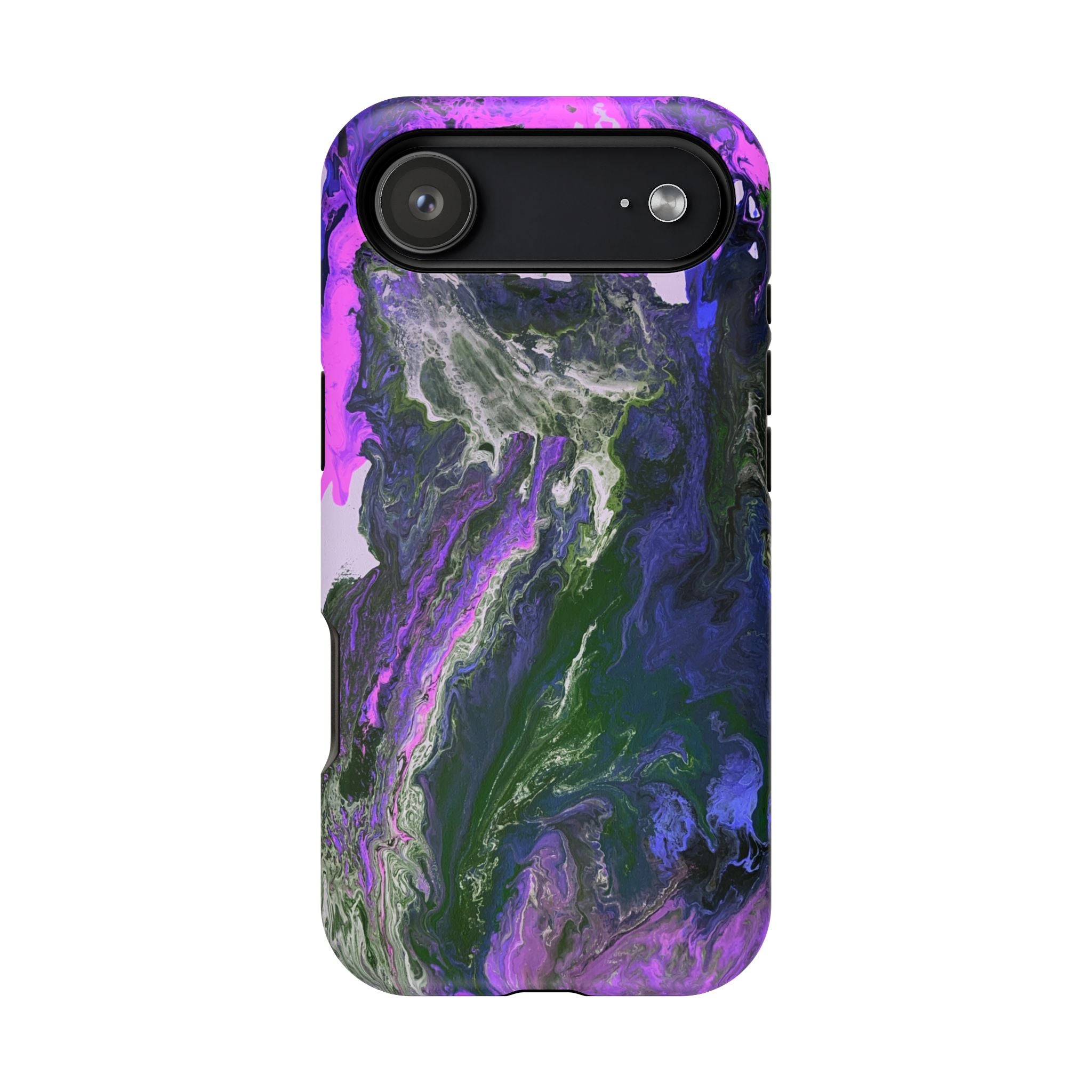 Neon Blossom X MagSafe iPhone Case – Abstract Art Design, Shockproof for iPhone 14–17 Pro & Pro Max