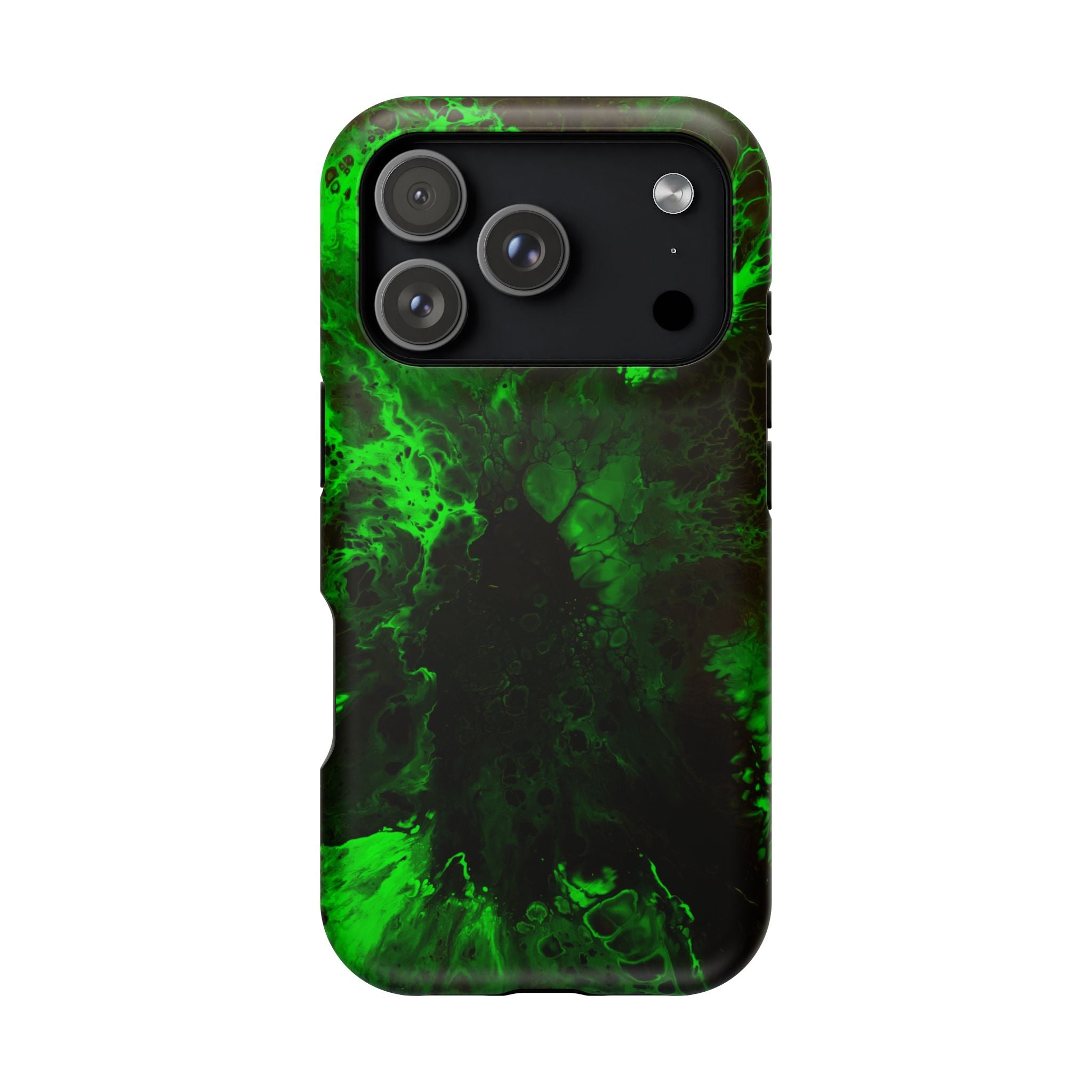 Toxic Bloom MagSafe iPhone Case – Abstract Art Design, Shockproof for iPhone 14–17 Pro & Pro Max