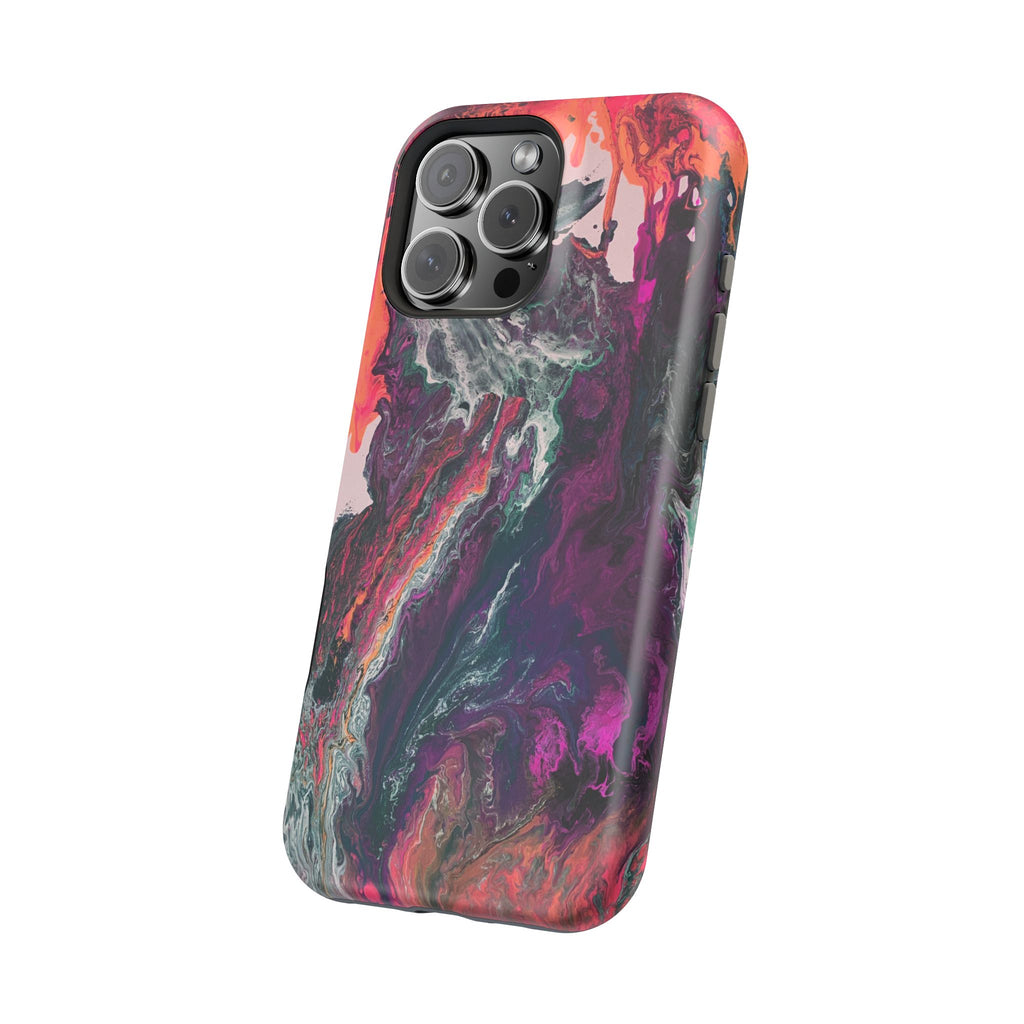 Colorwave Distortion X MagSafe iPhone Case – Abstract Art Design, Shockproof for iPhone 14–17 Pro & Pro Max