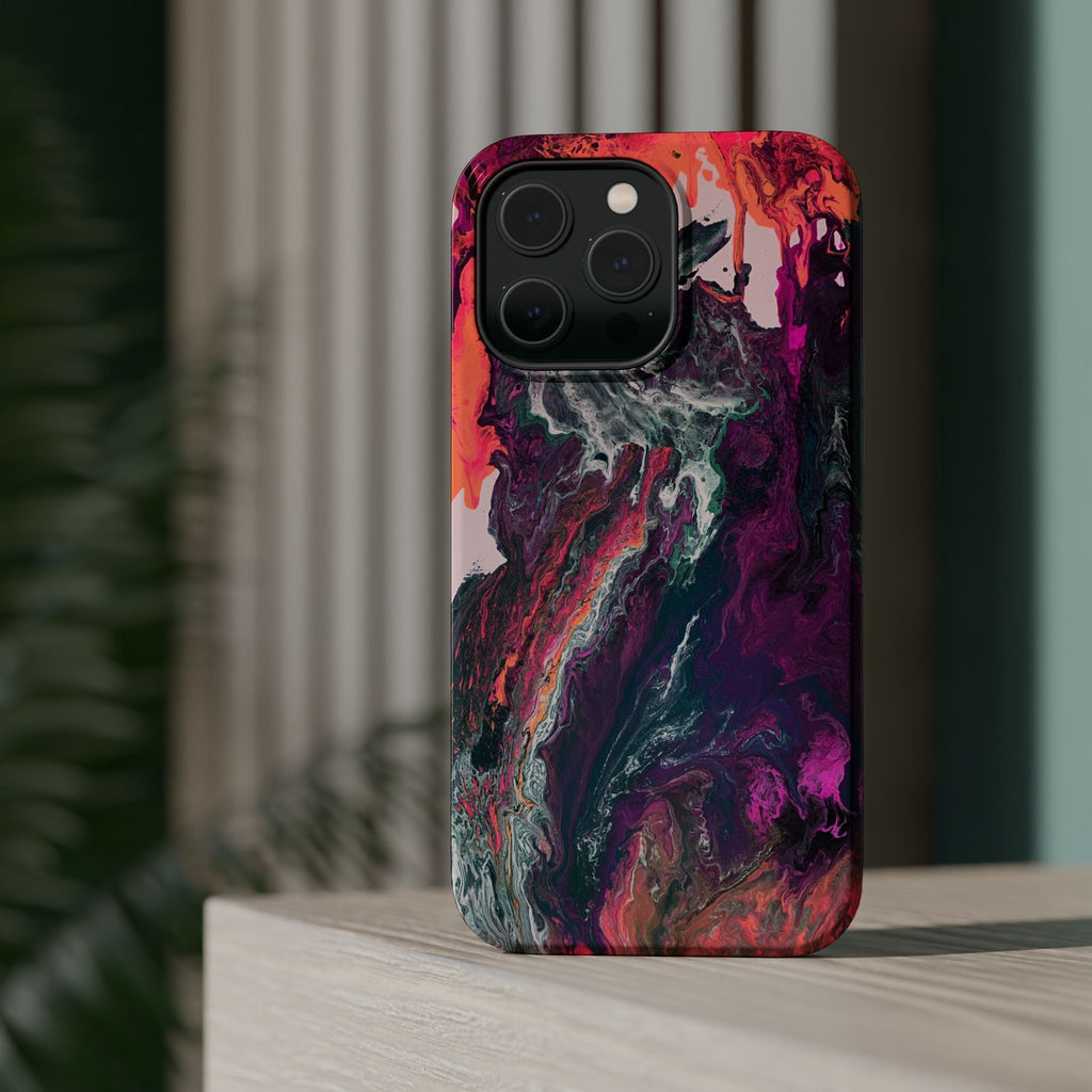 Colorwave Distortion X MagSafe iPhone Case – Abstract Art Design, Shockproof for iPhone 14–17 Pro & Pro Max