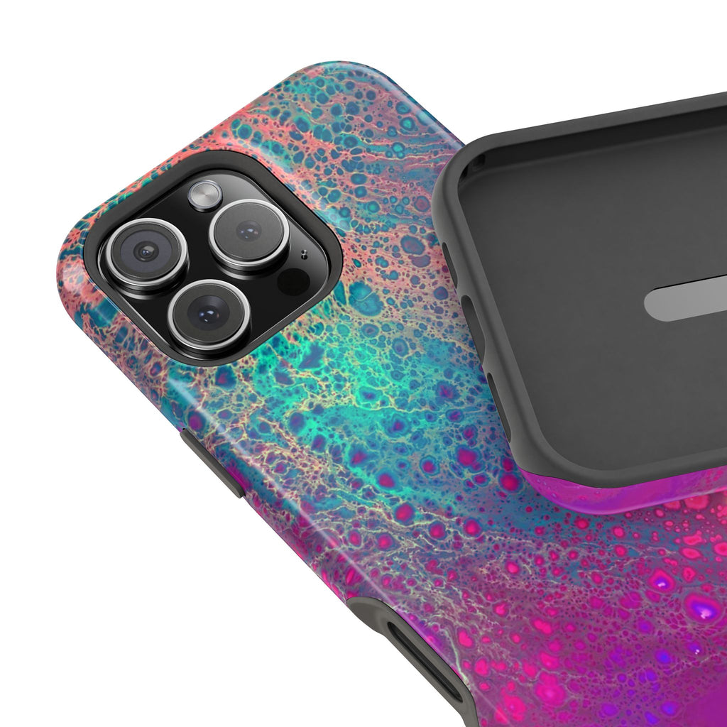Arctic Eclipse MagSafe iPhone Case – Abstract Art Design, Shockproof for iPhone 14–17 Pro & Pro Max