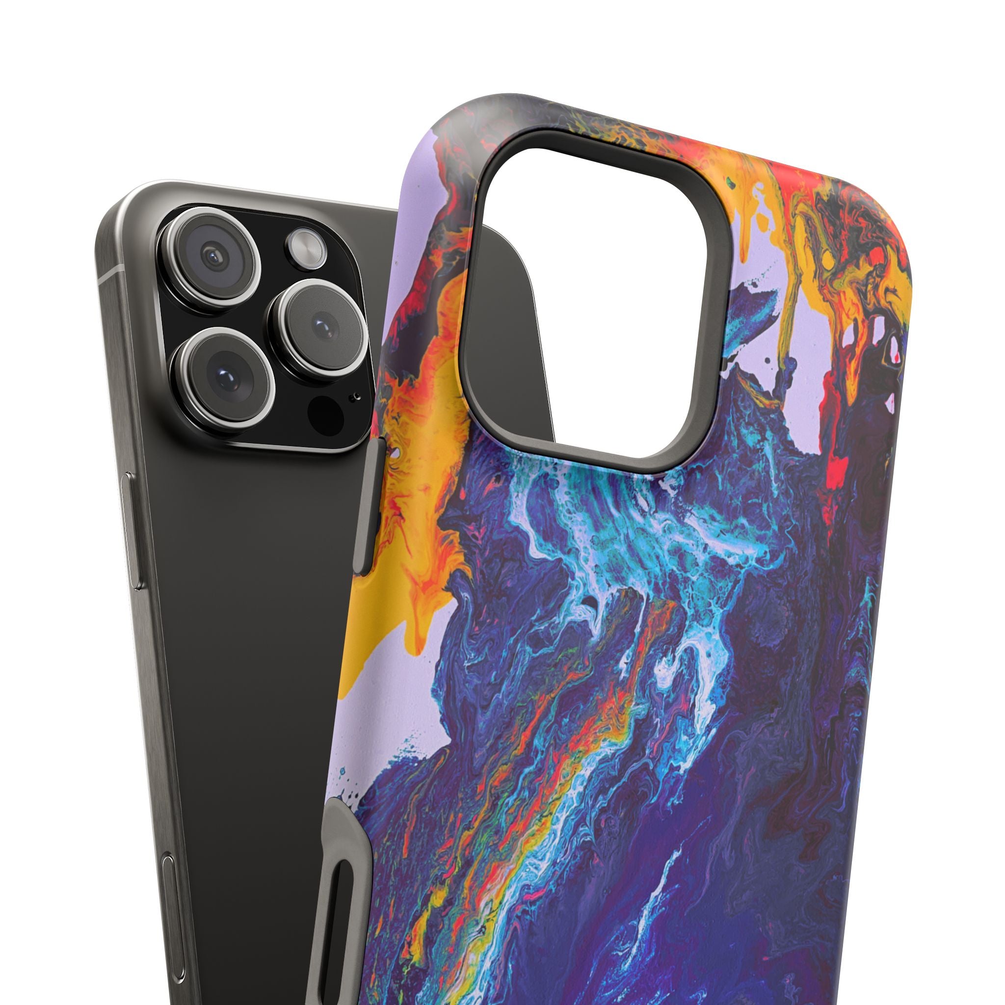 Wave Distortion X MagSafe iPhone Case – Abstract Art Design, Shockproof for iPhone 14–17 Pro & Pro Max