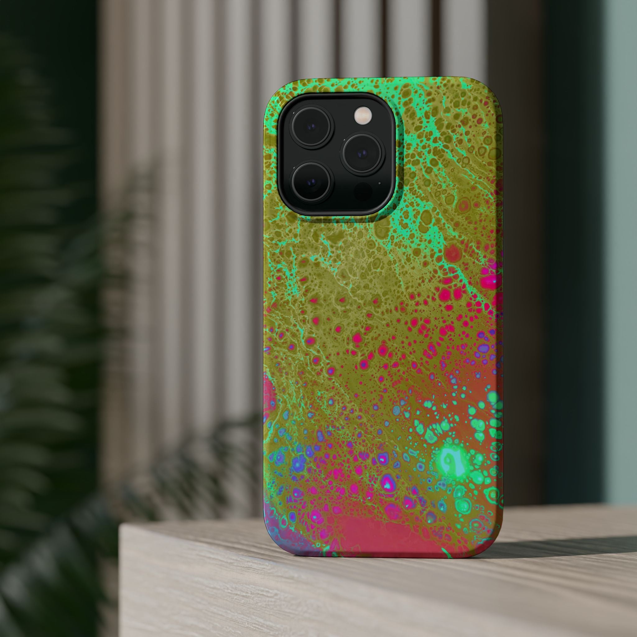 Orbit Pulse MagSafe iPhone Case – Abstract Art Design, Shockproof for iPhone 14–17 Pro & Pro Max