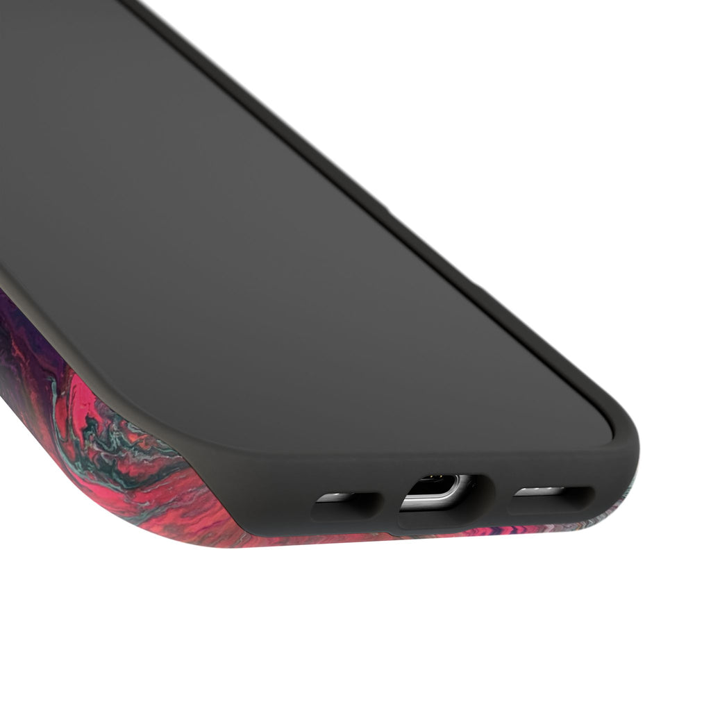 Colorwave Distortion X MagSafe iPhone Case – Abstract Art Design, Shockproof for iPhone 14–17 Pro & Pro Max
