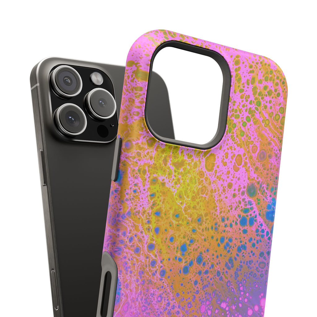 Spectral Distortion MagSafe iPhone Case – Abstract Art Design, Shockproof for iPhone 14–17 Pro & Pro Max