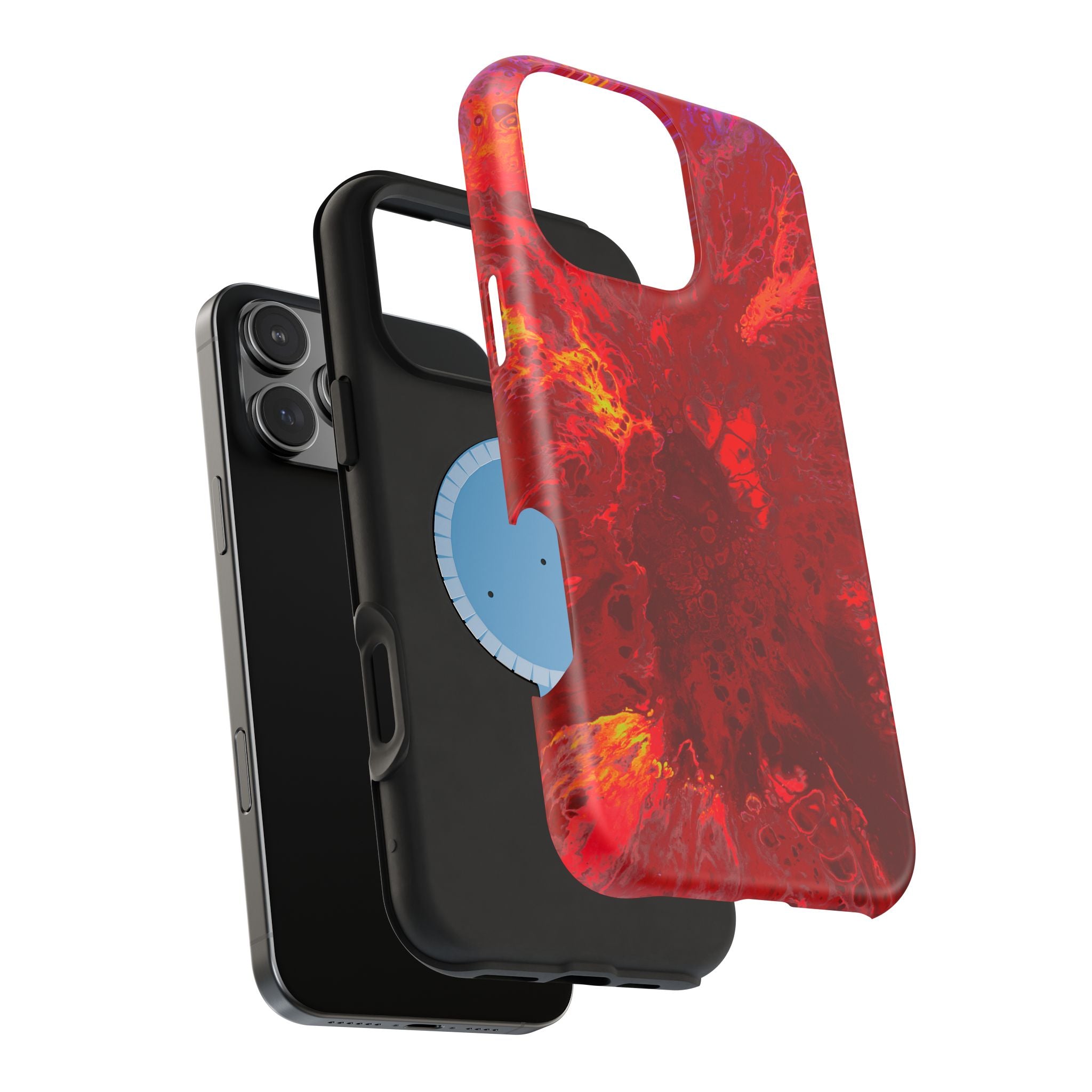 Inferno Pulse MagSafe iPhone Case – Abstract Art Design, Shockproof for iPhone 14–17 Pro & Pro Max