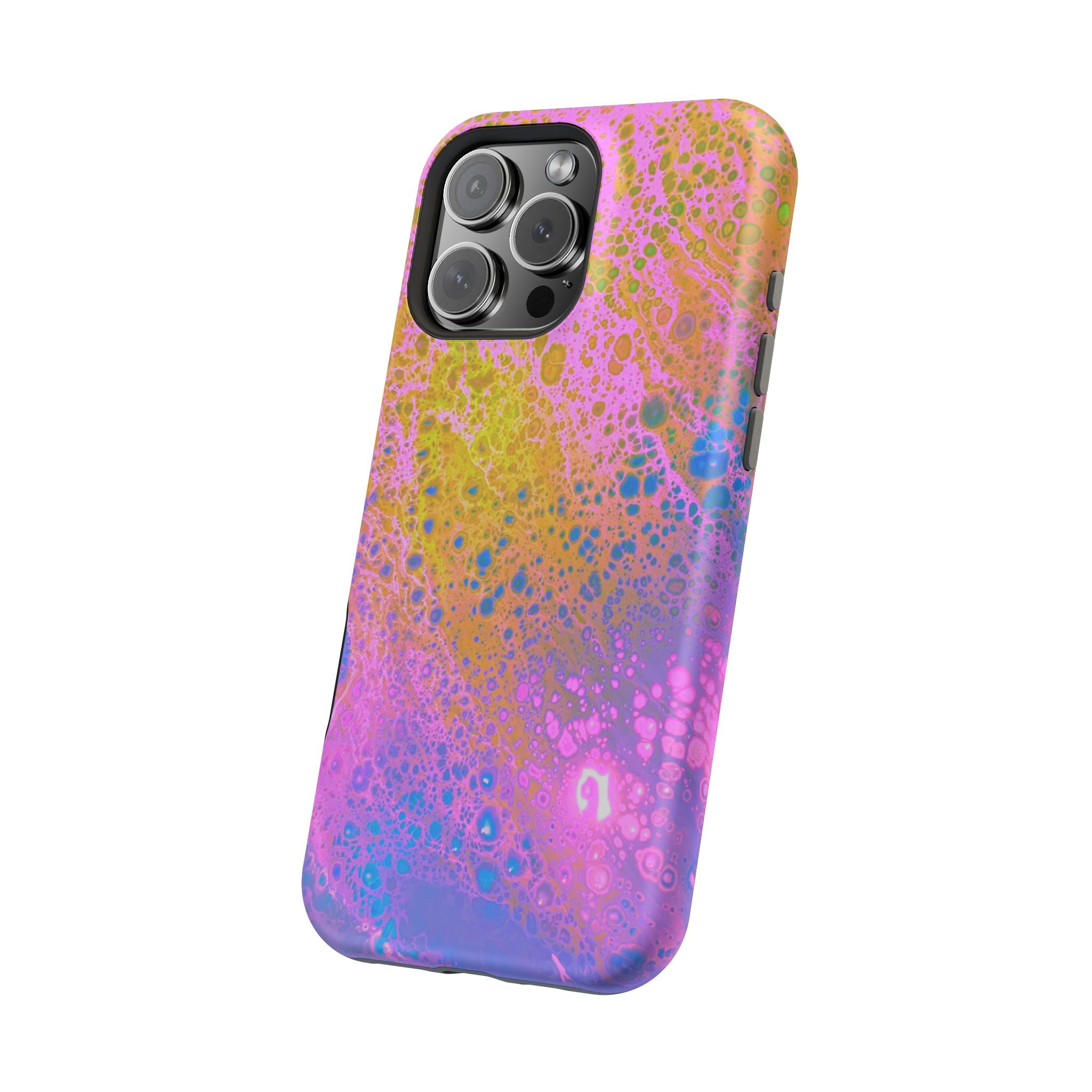Spectral Distortion MagSafe iPhone Case – Abstract Art Design, Shockproof for iPhone 14–17 Pro & Pro Max